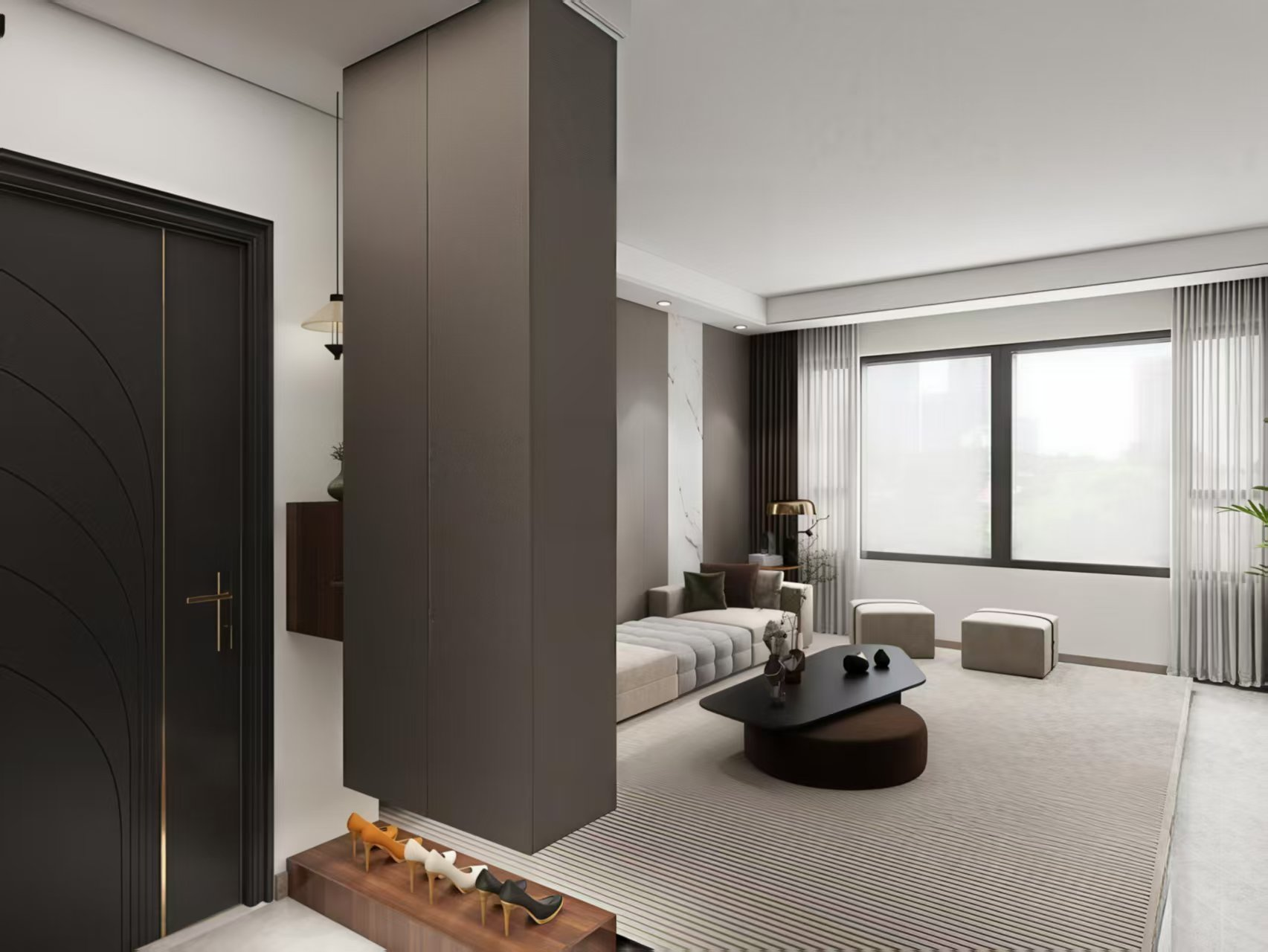 Luxury Hotel Suite Dark Wood Wall Cladding