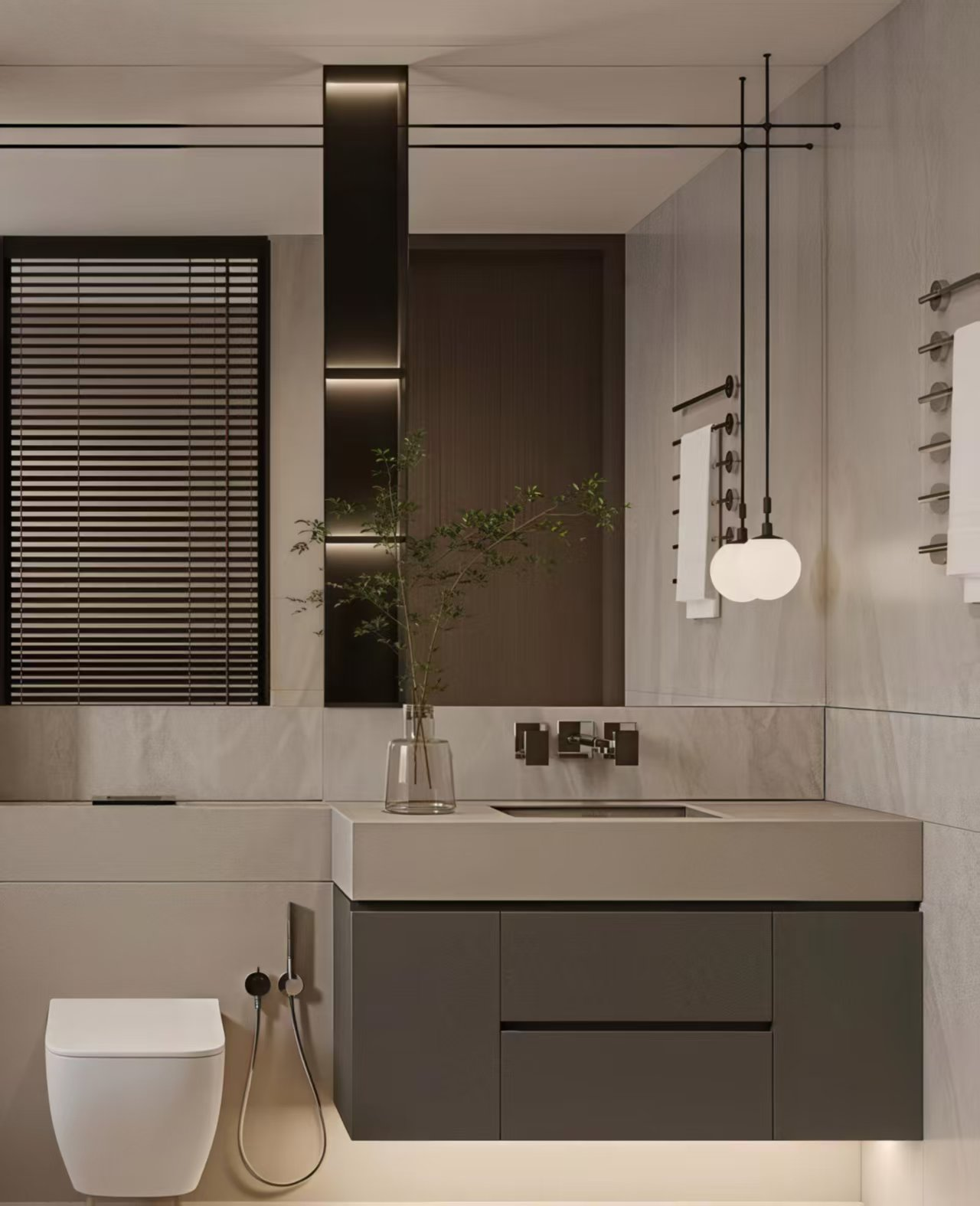 Modern Bathroom Marble Aluminum Wall Cladding
